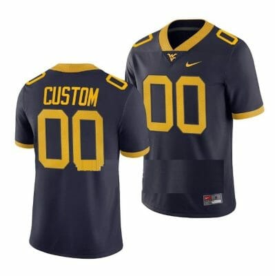 Custom West Virginia Jersey Name And Number College Football Navy Game Uniform