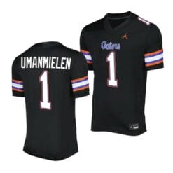 Florida Gators Princely Umanmielen Jersey #1 Alternate Game Black 2023 Salute To Service Uniform