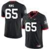 Georgia Bulldogs Amarius Mims Jersey #65 College Football Game Black