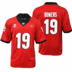Georgia Bulldogs Brock Bowers Jersey #19 College Football Game Red