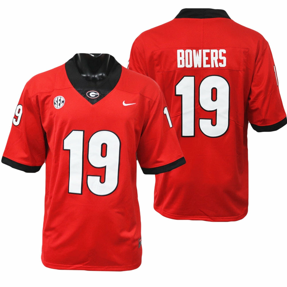 Georgia Bulldogs Brock Bowers Jersey #19 College Football Game Red
