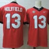 Georgia Bulldogs Elijah Holyfield Jersey #13 College Football Game Red