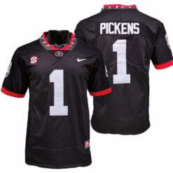 Georgia Bulldogs George Pickens Jersey #1 College Football Game Black