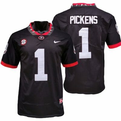 Georgia Bulldogs George Pickens Jersey #1 College Football Game Black
