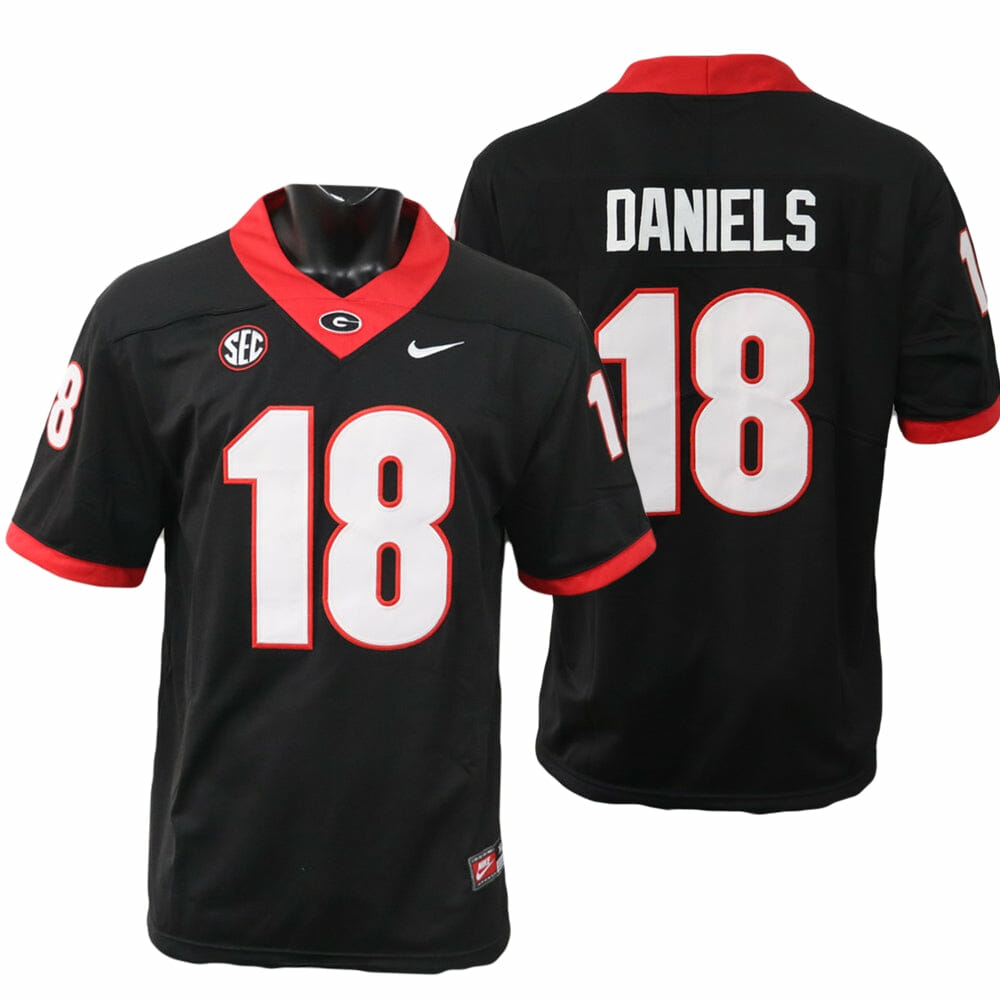 Georgia Bulldogs JT Daniels Jersey #18 College Football Game Black Alternative