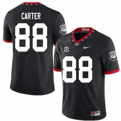 Georgia Bulldogs Jalen Carter Jersey #88 College Football Game Black Alternative