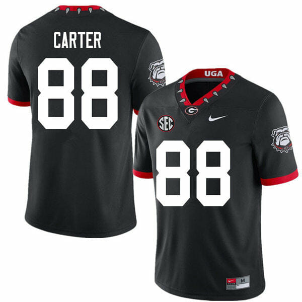 Georgia Bulldogs Jalen Carter Jersey #88 College Football Game Black Alternative