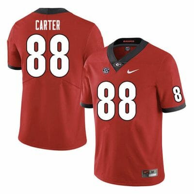 Georgia Bulldogs Jalen Carter Jersey #88 College Football Game Red