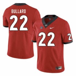 Georgia Bulldogs Javon Bullard Jersey #22 College Football Game Red
