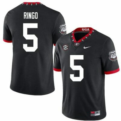 Georgia Bulldogs Kelee Ringo Jersey #5 College Football Game Black Alternative