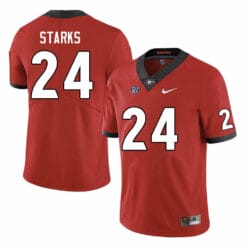 Georgia Bulldogs Malaki Starks Jersey #24 College Football Game Red