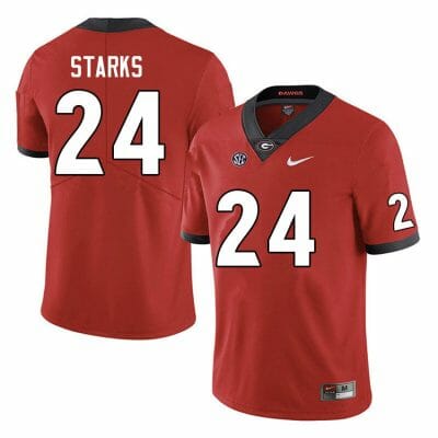Georgia Bulldogs Malaki Starks Jersey #24 College Football Game Red