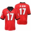 Georgia Bulldogs Nakobe Dean Jersey #17 College Football Game Red