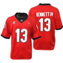 Georgia Bulldogs Stetson Bennett IV Jersey #13 College Football Game Red