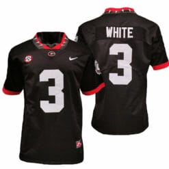Georgia Bulldogs Zamir White Jersey #3 College Football Game Black