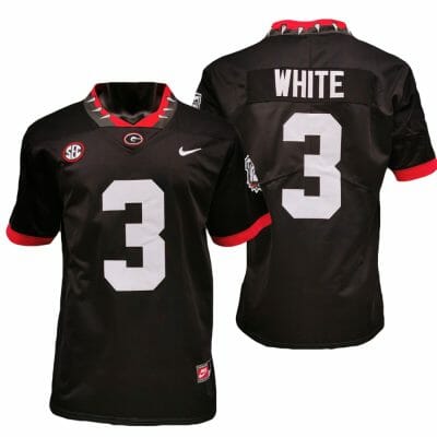 Georgia Bulldogs Zamir White Jersey #3 College Football Game Black
