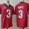 Georgia Bulldogs Zamir White Jersey #3 College Football Game Red