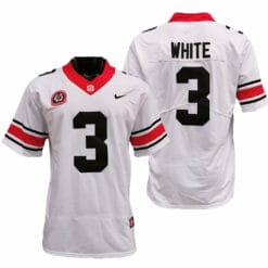 Georgia Bulldogs Zamir White Jersey #3 College Football Game White