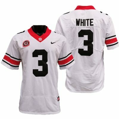Georgia Bulldogs Zamir White Jersey #3 College Football Game White
