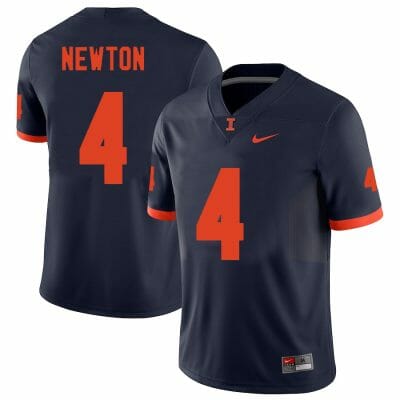 Illinois Fighting Illini Jer’Zhan Newton Jersey #4 College Football Navy