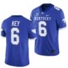 Kentucky Wildcats Dane Key Jersey #6 NCAA Football 2023 Game Home Blue
