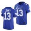 Kentucky Wildcats Devin Leary Jersey #13 NCAA Football 2023 Game Home Blue