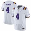 LSU Tigers Harold Perkins Jersey #4 College Football White