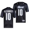 Louisville Cardinals Jaire Alexander Jersey #10 College Football 2023 Premier Black