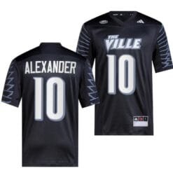 Louisville Cardinals Jaire Alexander Jersey #10 College Football 2023 Premier Black