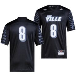Louisville Cardinals Jersey #8 College Football 2023 Premier Black