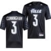 Louisville Cardinals Malik Cunningham Jersey #3 College Football 2023 Premier Black