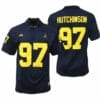 Michigan Wolverines Aidan Hutchinson Jersey #97 College Football Game Navy