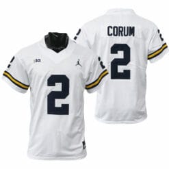 Michigan Wolverines Blake Corum Jersey #2 College Football Game White