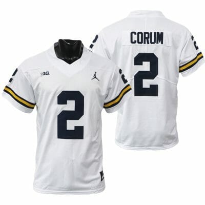 Michigan Wolverines Blake Corum Jersey #2 College Football Game White
