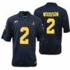 Michigan Wolverines Charles Woodson Jersey #2 College Football Game Navy