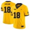 Michigan Wolverines Colston Loveland Jersey #18 College Football Game Yellow