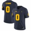 Michigan Wolverines Darrius Clemons Jersey #0 College Football Game Navy