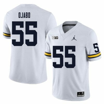 Michigan Wolverines David Ojabo Jersey #55 College Football Game White