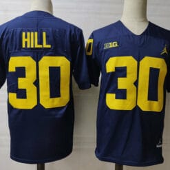 Michigan Wolverines Daxton Hill Jersey #30 College Football Game Navy