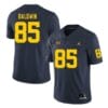 Michigan Wolverines Daylen Baldwin Jersey #85 College Football Game Navy