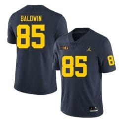 Michigan Wolverines Daylen Baldwin Jersey #85 College Football Game Navy