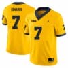Michigan Wolverines Donovan Edwards Jersey #7 College Football Game Yellow