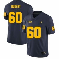 Michigan Wolverines Drake Nugent Jersey #60 College Football Game Navy