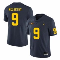 Michigan Wolverines JJ McCarthy Jersey #9 College Football Game Navy