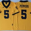 Michigan Wolverines Jabrill Peppers Jersey #5 College Football Game Yellow