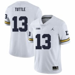 Michigan Wolverines Jack Tuttle Jersey #13 College Football Game White