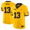 Michigan Wolverines Jack Tuttle Jersey #13 College Football Game Yellow