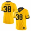 Michigan Wolverines Joe Taylor Jersey #38 College Football Game Yellow