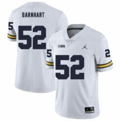 Michigan Wolverines Karsen Barnhart Jersey #52 College Football Game White