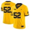 Michigan Wolverines Karsen Barnhart Jersey #52 College Football Game Yellow